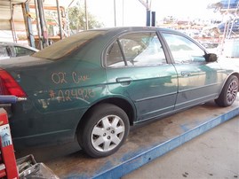 2002 Honda Civic EX Green Sedan 1.7L Vtec AT #A24925